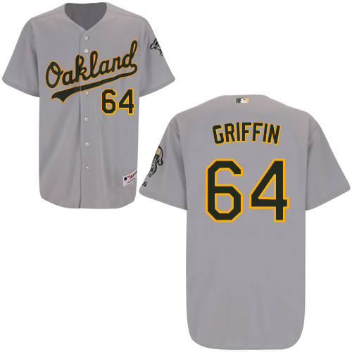 A-J Griffin #64 mlb Jersey-Oakland Athletics Women's Authentic Road Gray Cool Base Baseball Jersey